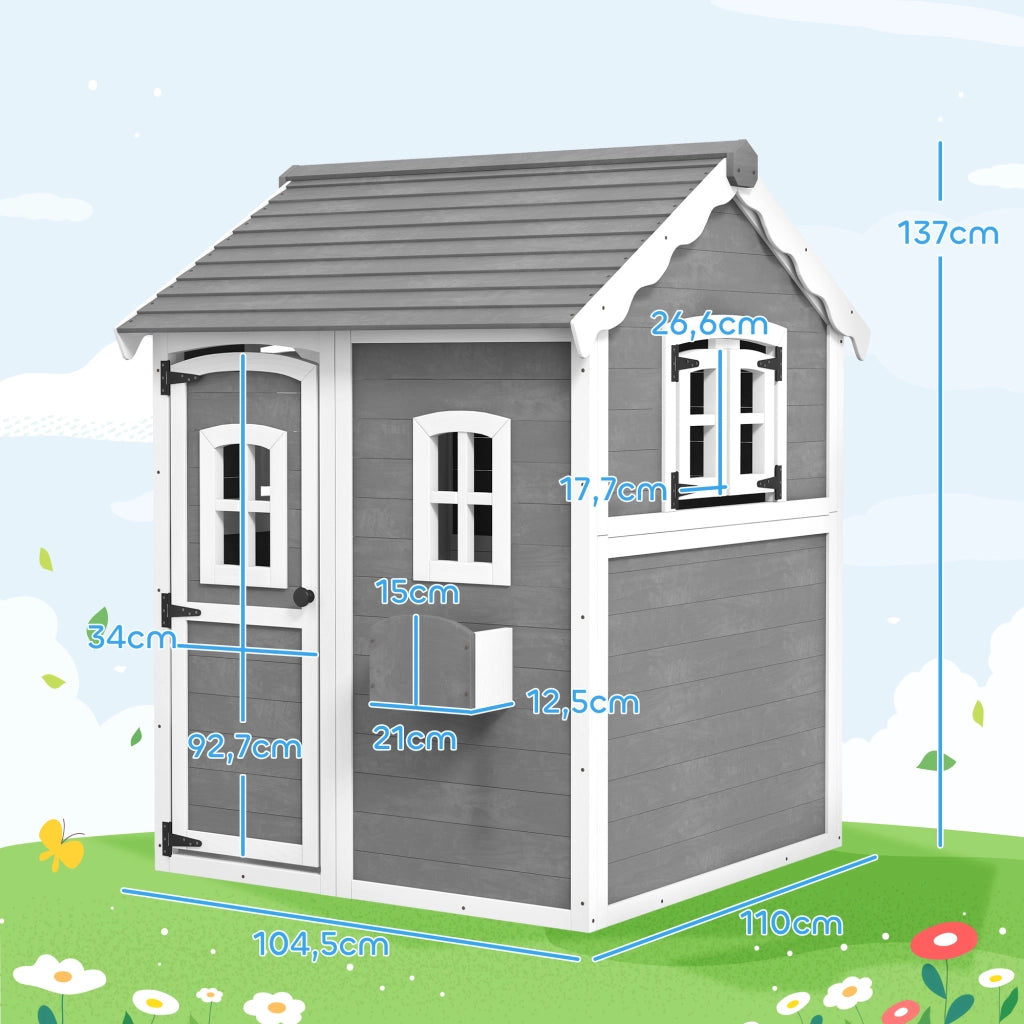 Casetta per bambini in legno ¨C Minimal ¨C grigio