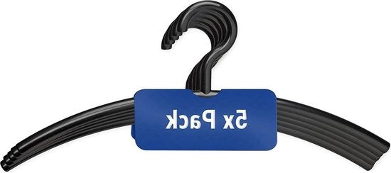 Hangers per abbigliamento in plastica nera - pacchetto da 5 pezzi hangers per abbigliamento