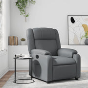 Poltrona Reclinabile Grigia in Similpelle 373525