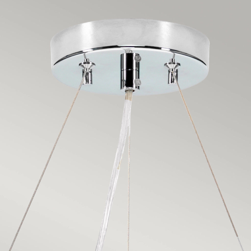 Lampada a sospensione Pearce paralume bianco Ø46 3xE27