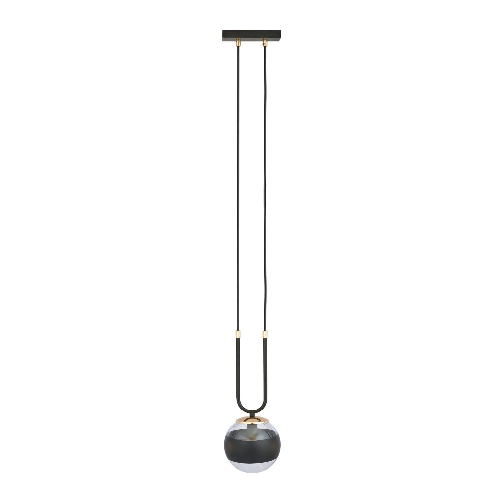 Emibig GLAM lampada a sospensione E14 nera oro Ø15 cm