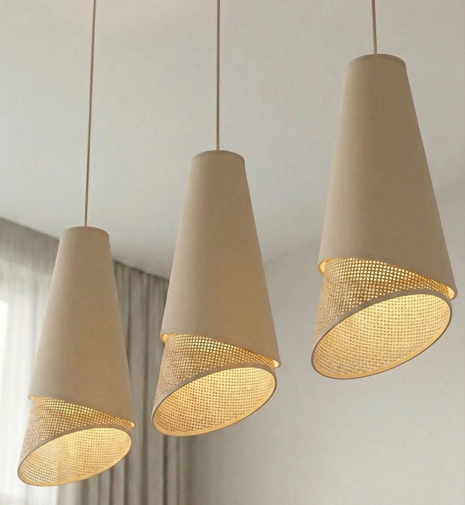 Lampada a sospensione MODA 3xE27 nera marrone Emibig
