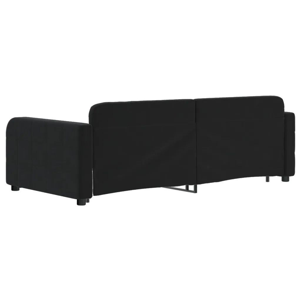 Divano letto | Sof¨¤ letto | Letto singolo Estraibile Nero 90x190 cm in Velluto