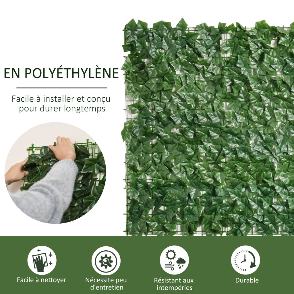 Pannello Siepe Artificiale ¨C zephmum ¨C Verde 3x1 m