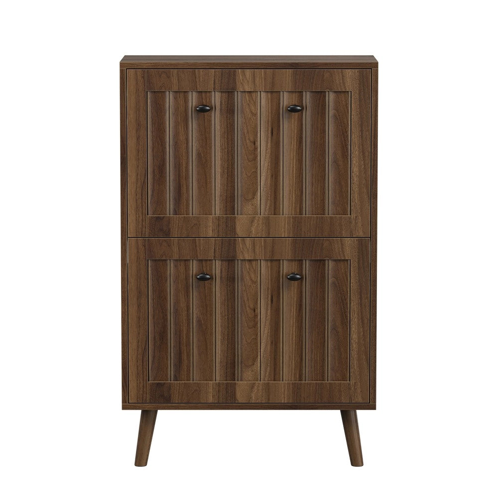 Scarpiera Verticale ¨C MINIMAL ¨C Noce, 60 cm, Ingresso e Corridoio