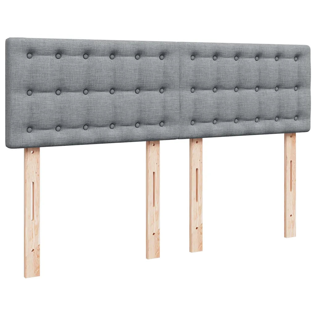 Giroletto a Molle con Materasso Grigio Chiaro 140x200cm Tessuto