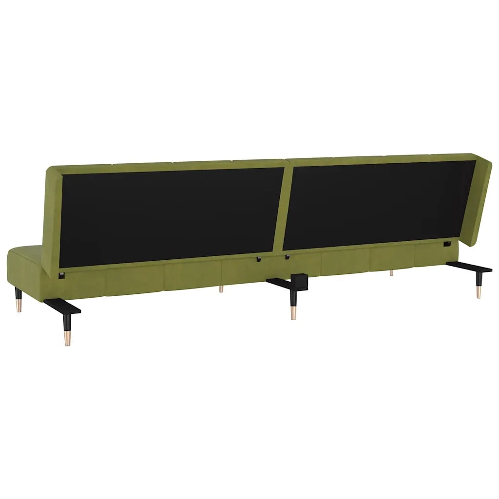 Divano letto | Sof¨¤ letto | Letto singolo a 2 Posti Verde Chiaro in Velluto