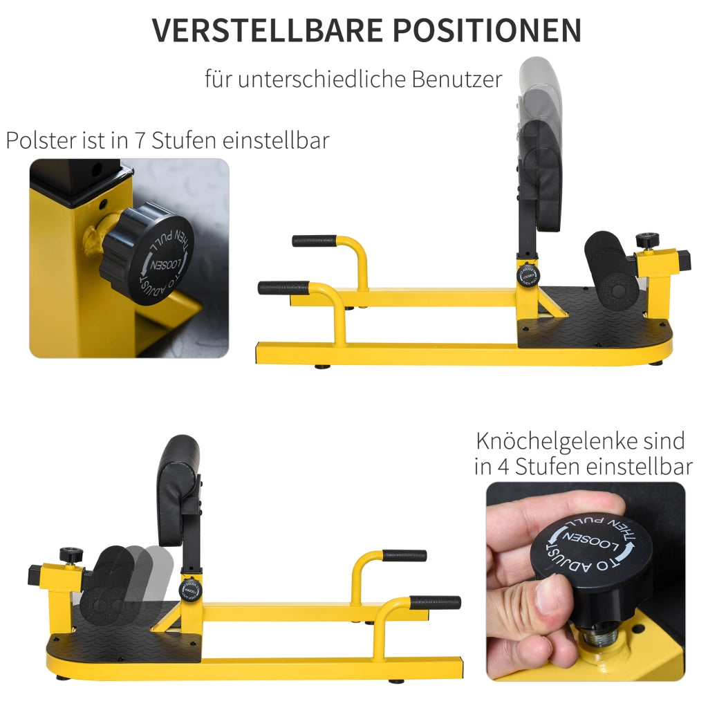 Trainer Sissy Squat ¨C Minimal ¨C Giallo e Nero 50x97x44,5-56,5 cm