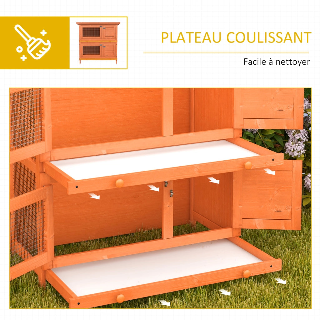 Gabbia per conigli a doppio livello ¨C zephmum ¨C 90x45x90 cm