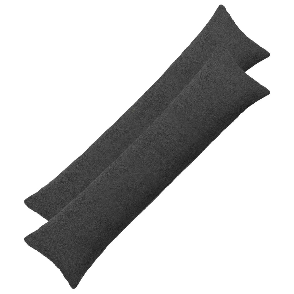 Federa 2 pcs HEERLEN Grigio Scuro 40 x 145 cm Bouclé 908914