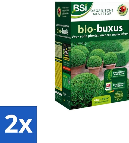 Materiale per Buxus - Crescita Salutare e Foglie Profondamente Verdi - 4 kg (40 m²) - Pacchetto Economico - 2 pezzi