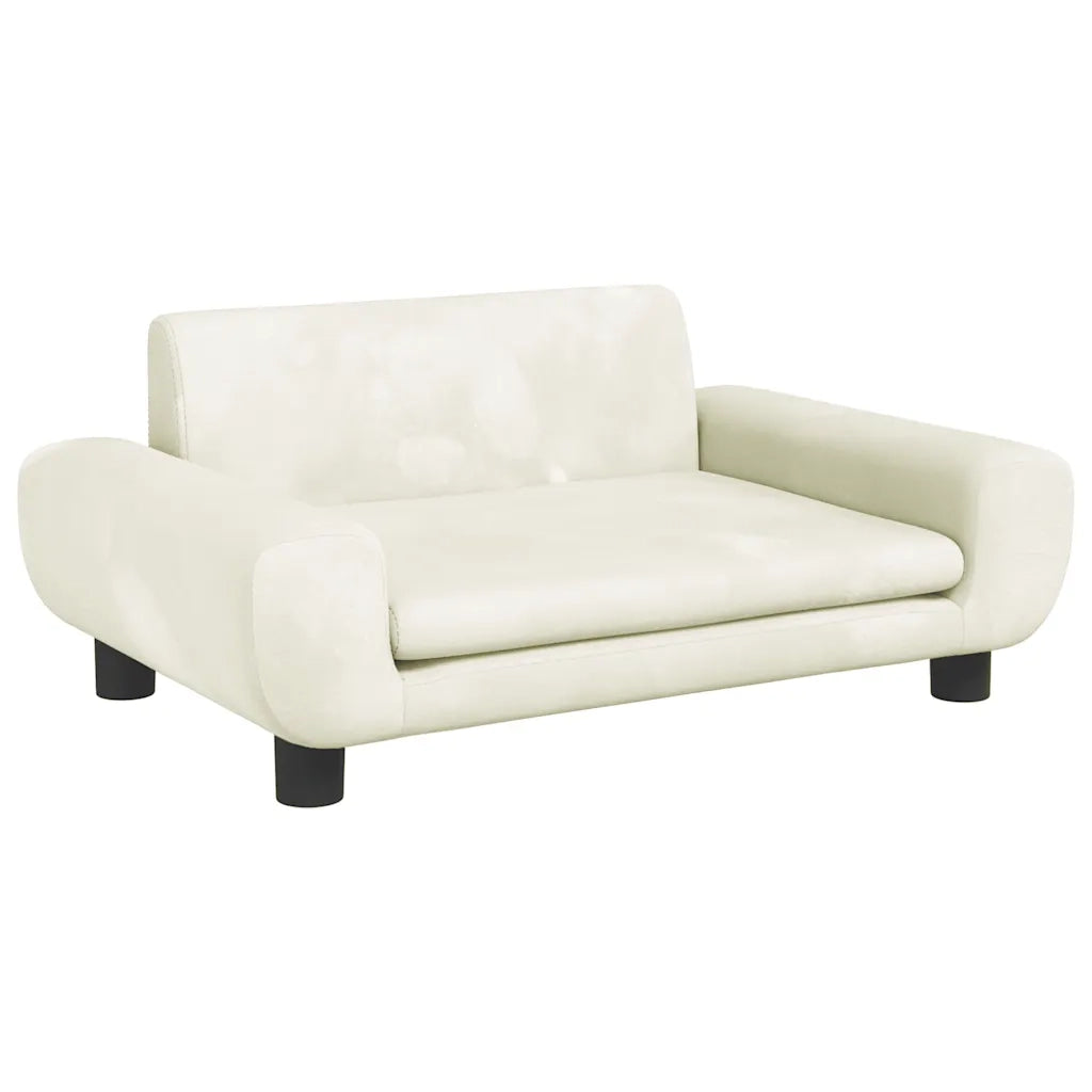 Divano per Bambini-Sofa-Divanetto Crema 70x45x33 cm in Velluto
