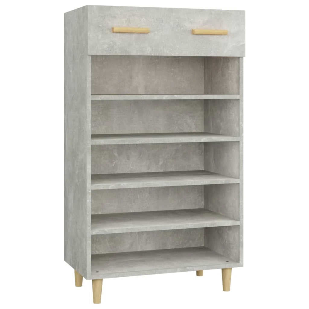 Scarpiera mobile contenitore per scarpe mobile per ingresso/corridoio/soggiorno 60 x 35 x 105 cm legno ingegnerizzato grigio 02_0021832