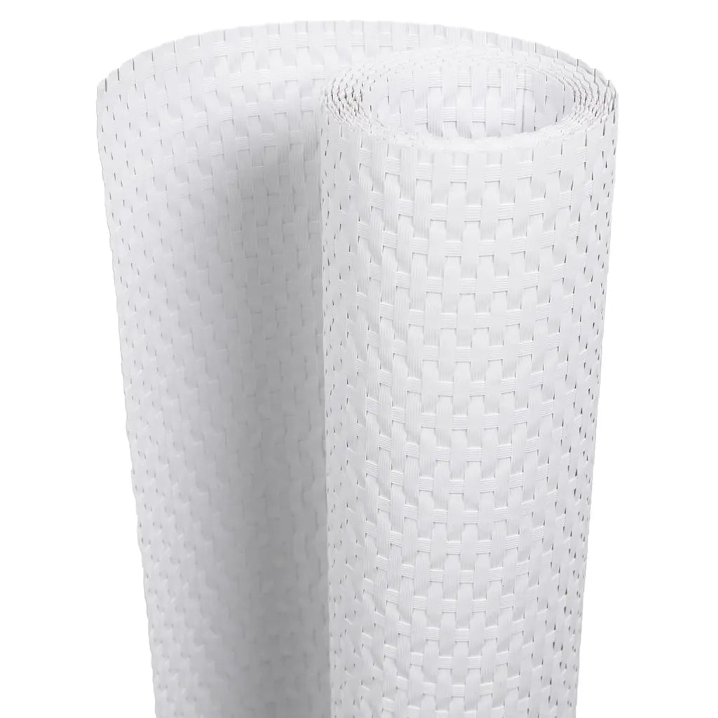 Schermi da Balcone 10 pz | Paravento Bianchi 255x19 cm in Polyrattan