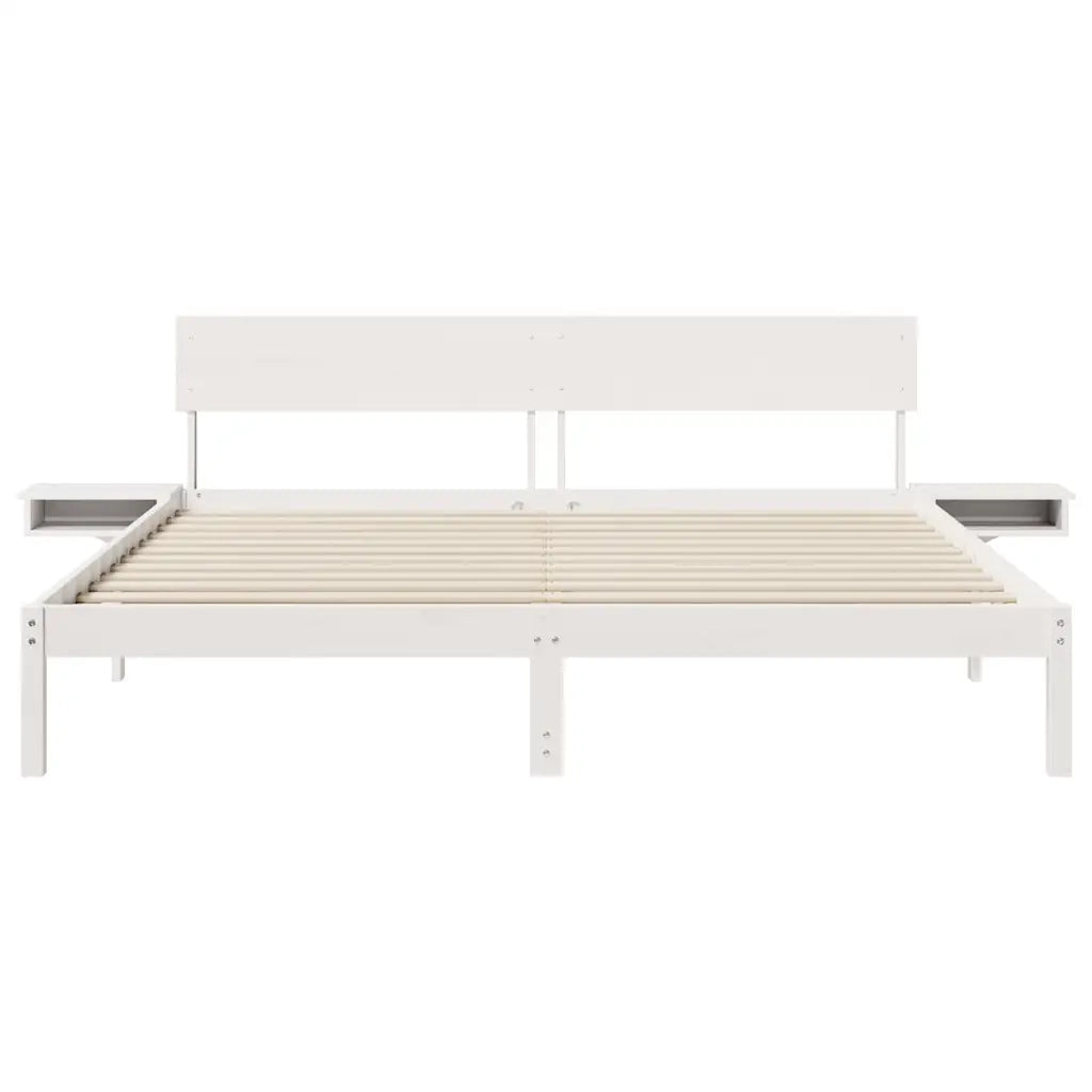 Struttura del letto Bianco 180 x 200 cm Pino massello 873437