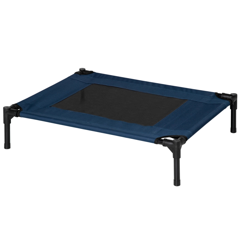 Letto per Cani ¨C Minimal ¨C Blu, Tessuto Oxford e Metallo, 76x61x18 cm