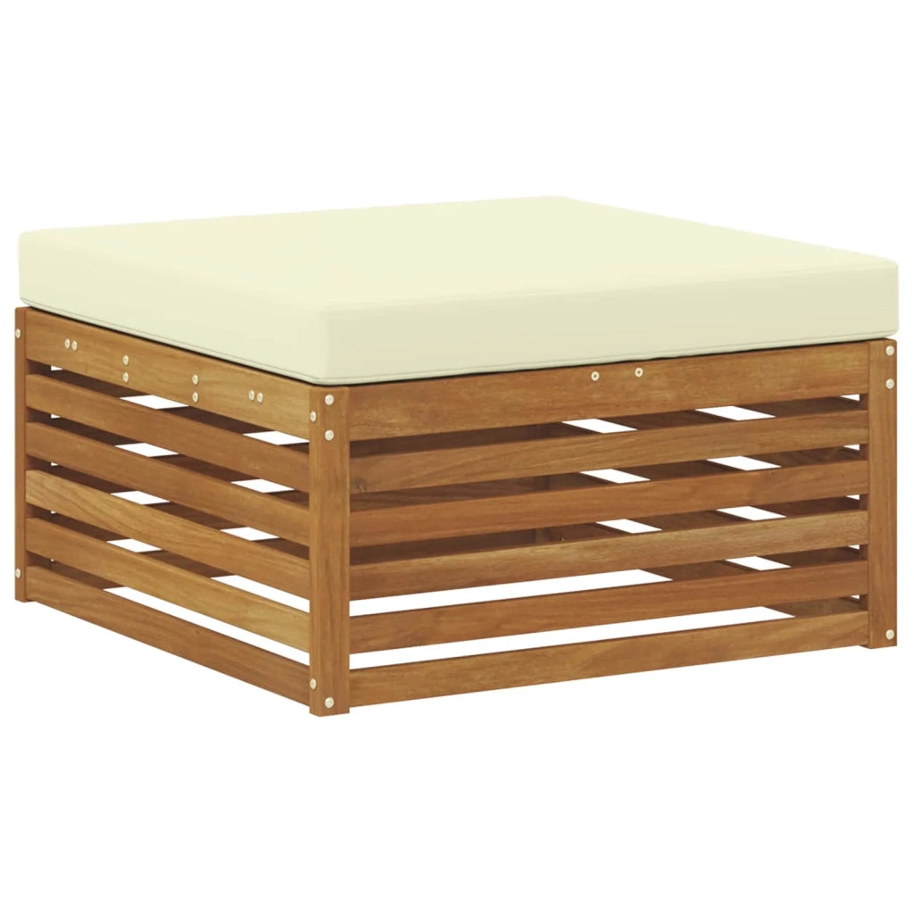 Set di divani da esterno con cuscino 9 pcs Naturale e Crema 3383738