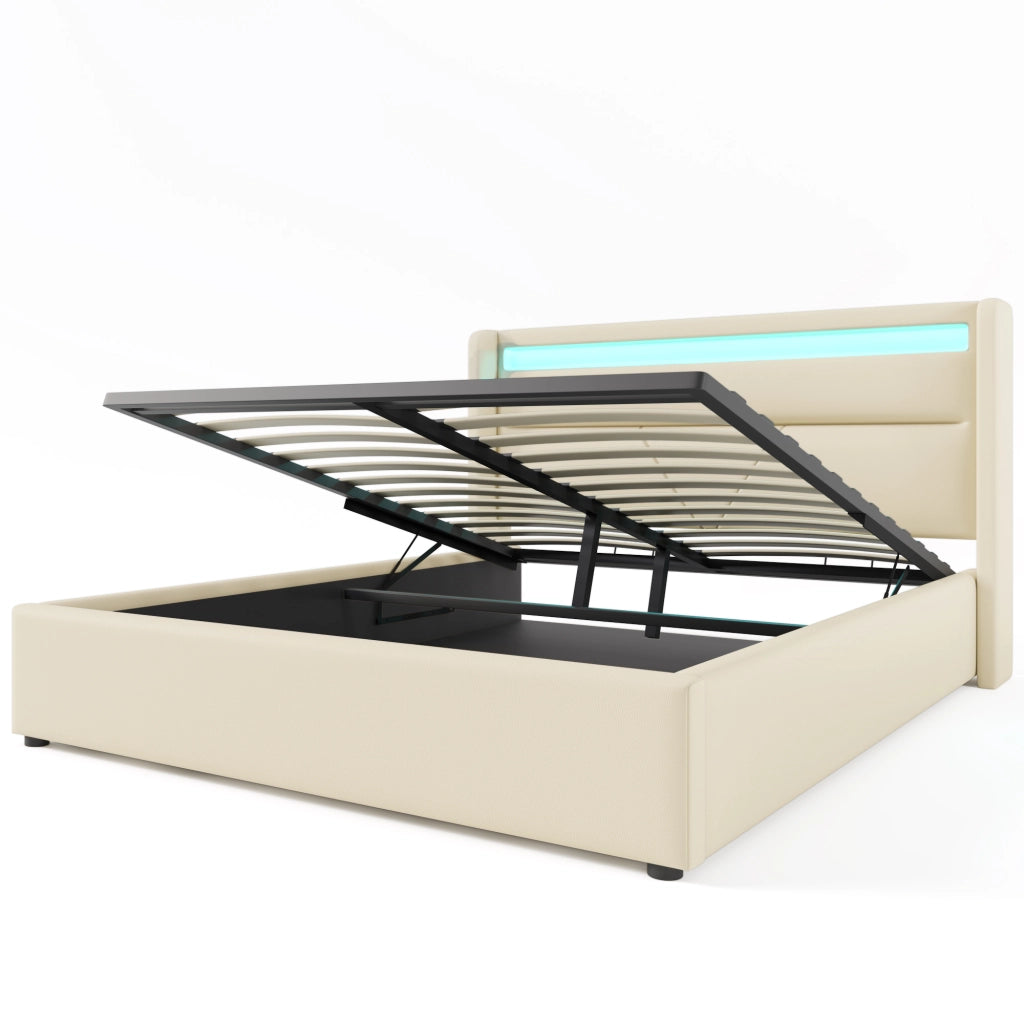 letto imbottito pu bianco 160x200 cm