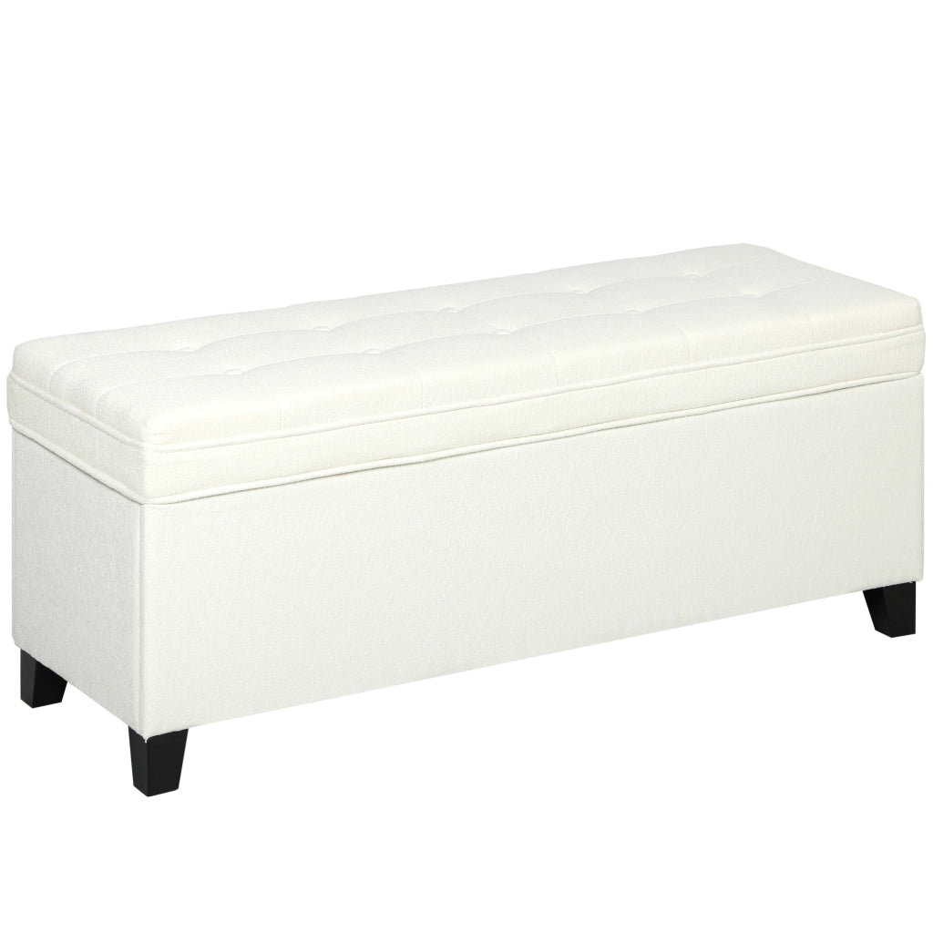 Pouf con contenitore ¨C zephmum ¨C cr¨¨me 120x40x48 cm