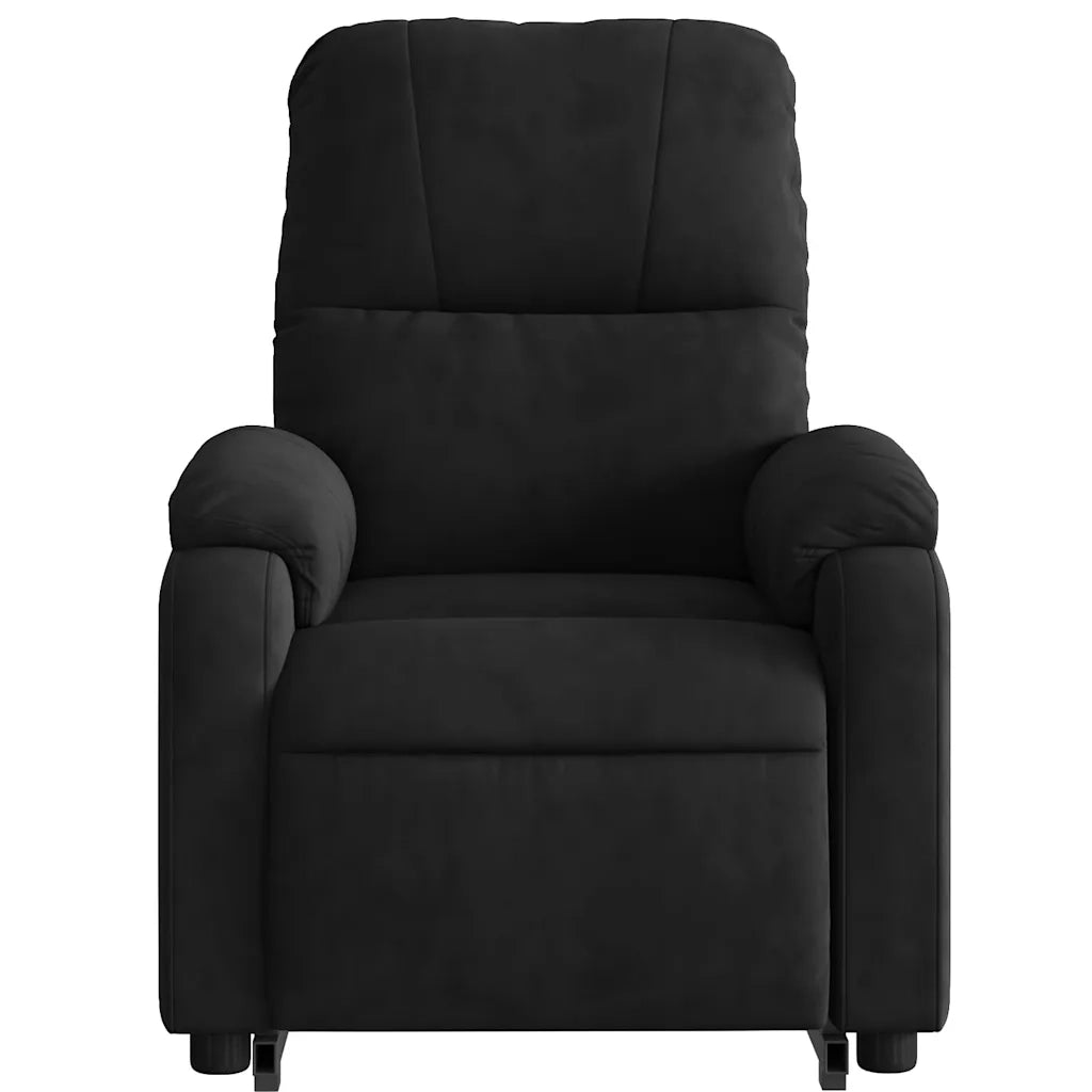 Poltrona Alzapersona Reclinabile Elettrica Nera in Microfibra 3204946
