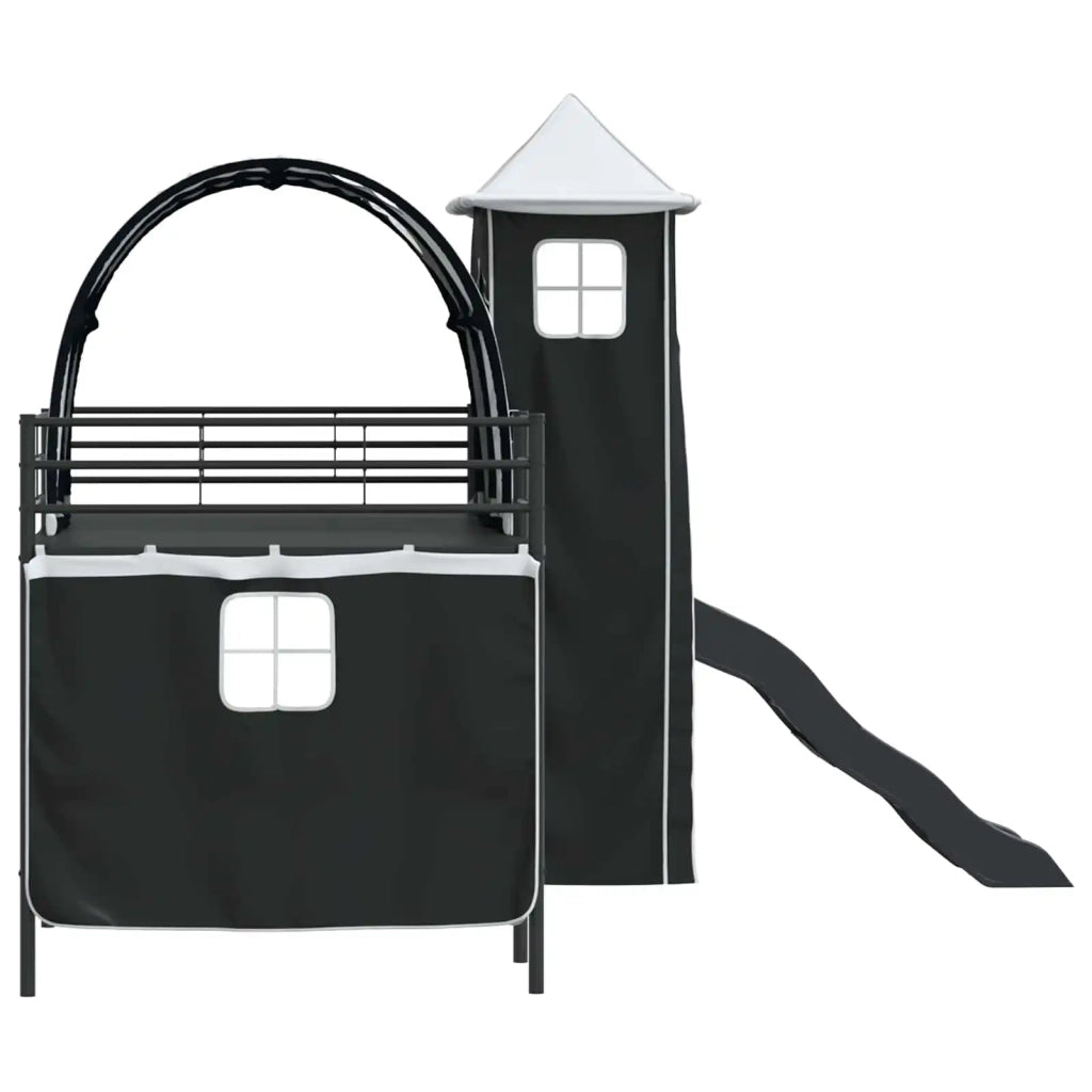 Struttura del letto loft per bambini Nero 100 x 200 cm Metallo 42020874