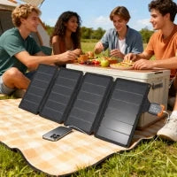 Caricabatteria Solare 36W Pieghevole con Attacco Tipo-C, Impermeabile IP67 in ETFE, Grigio