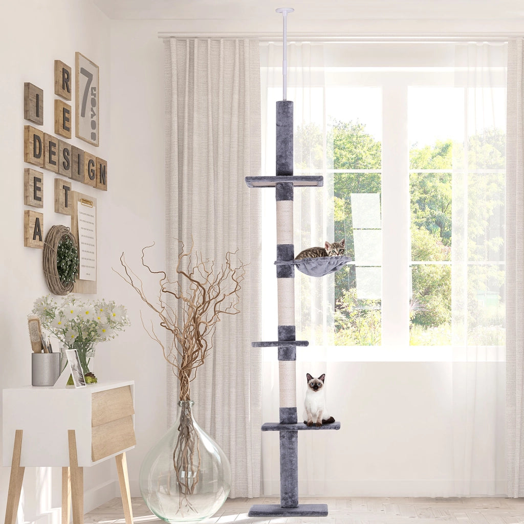 Albero tiragraffi per gatti ¨C Minimal ¨C Grigio 230-260 cm