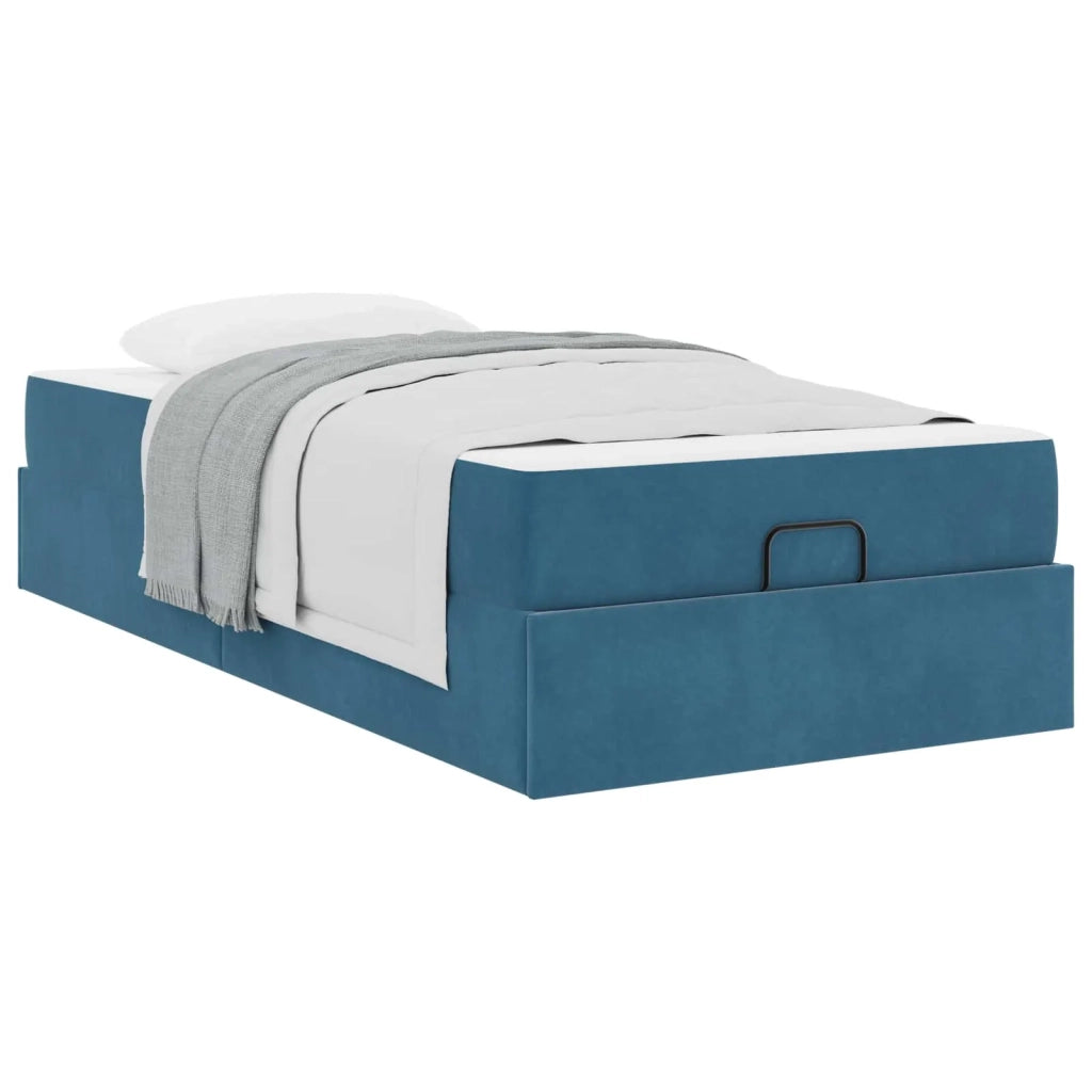 Struttura letto con materasso 2 pcs-Giroletto Blu Velluto