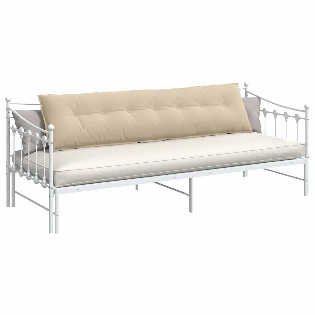 Cuscino per Schiena Crema 200 x 50 cm Tessuto in Microfibra 42014992