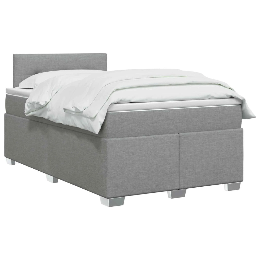 Letto con Box Spring, Materasso e LED Grigio Chiaro Tessuto 3451917