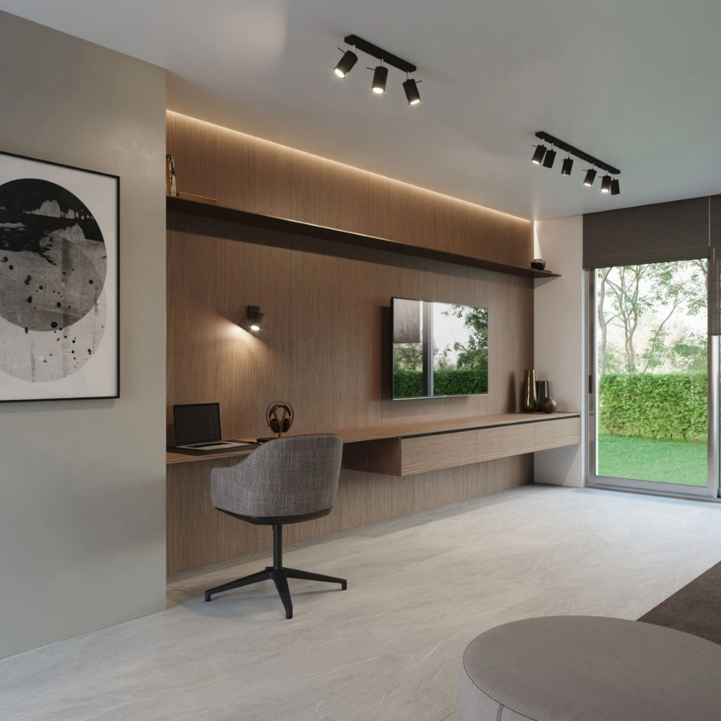 Lampada a soffitto RING 3 nero