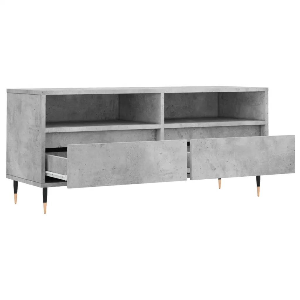 Mobile per TV-Credenza TV-Console TV Grigio Cemento 100x34,5x44,5 cm Legno Multistrato 384859