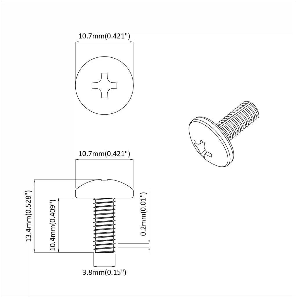 Viti a manica 8182 pcs Nero M4 x 10 mm Ferro