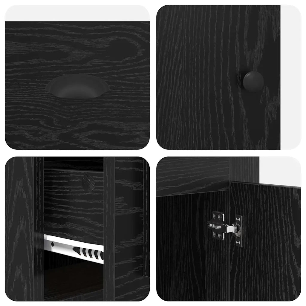 Scrivania con armadietto Rovere Nero 154,5 x 50 x 75 cm 3402679