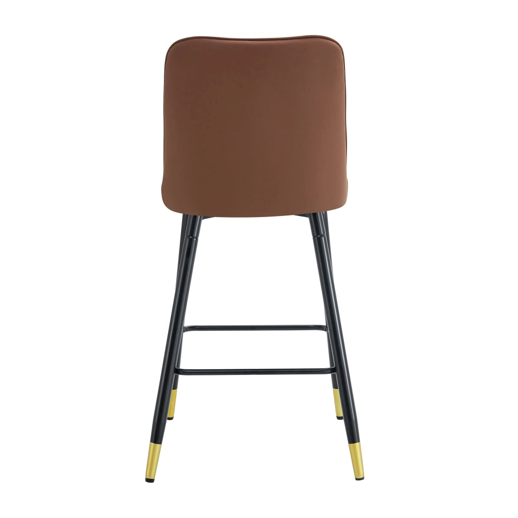 2er-Set sgabelli da bar - Zephmum- 100 cm- grigio chiaro/marrone- struttura in metallo nero