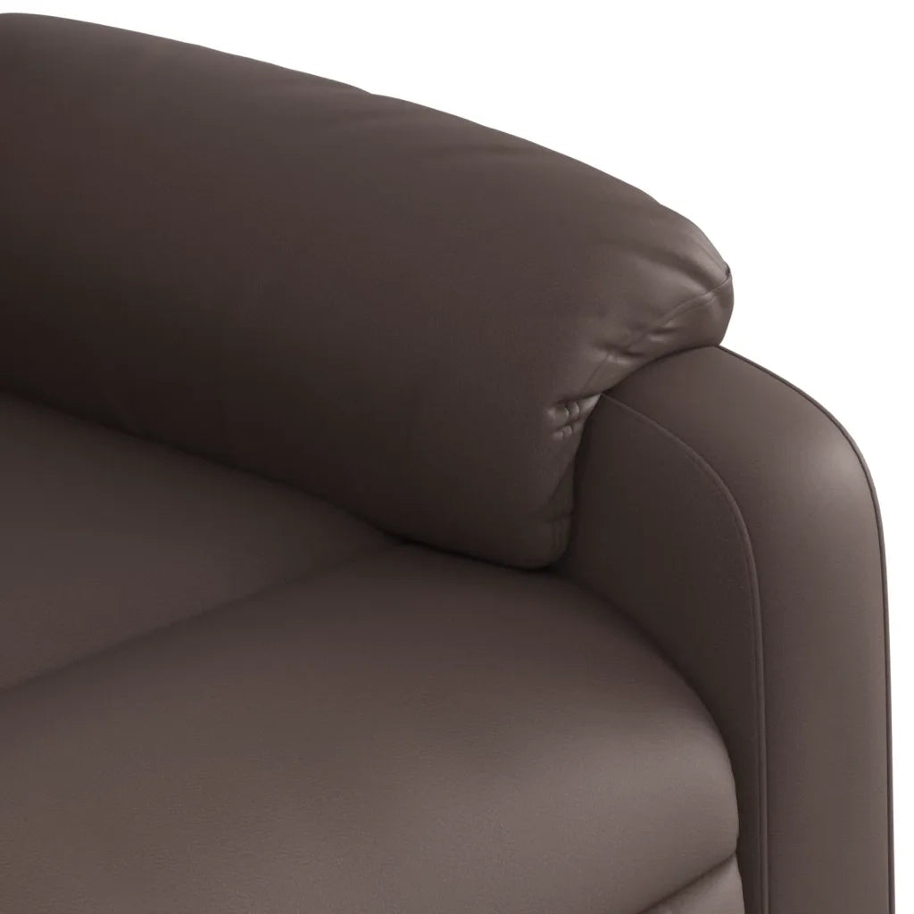 Divano Sedia-Poltrona Reclinabile Marrone in Similpelle 955226