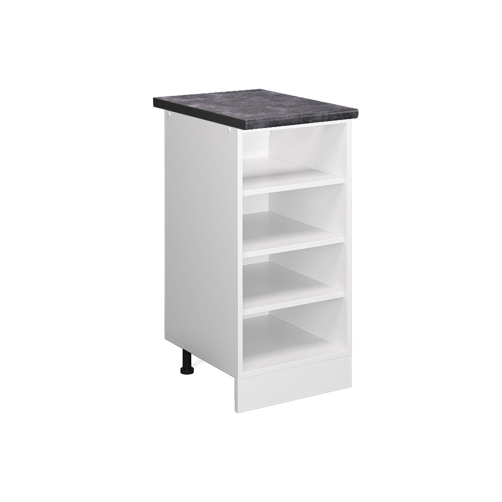 Scaffale da cucina R-Line Bianco/Bianco 40 cm, AP Antracite Vicco