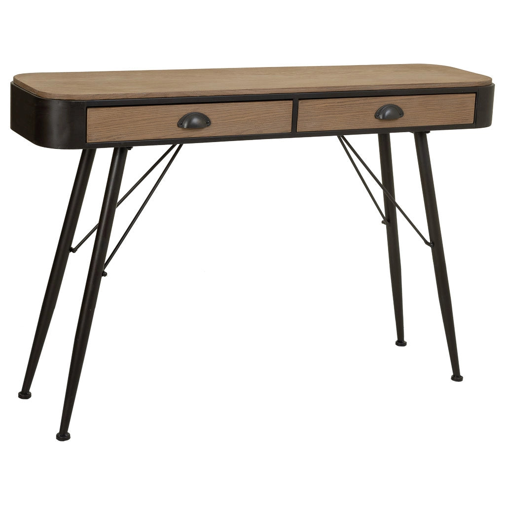 Console in legno e metallo marrone 120x32x80,5