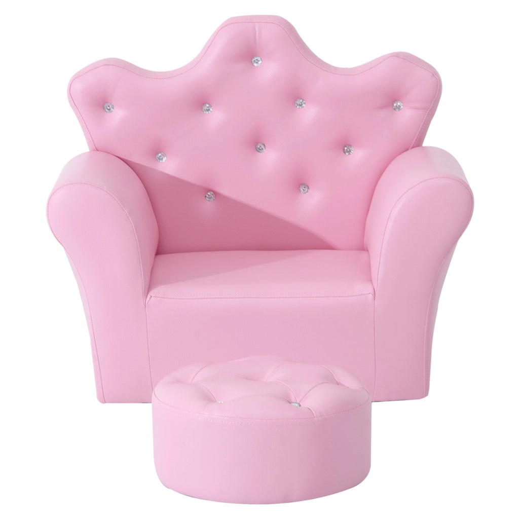 Divano 2 posti con pouf ¨C Minimal ¨C rosa