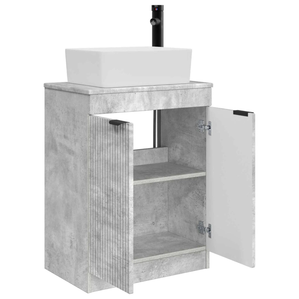 Mobile da bagno con lavabo Grigio Cemento 54 x 35 x 83 cm 890161