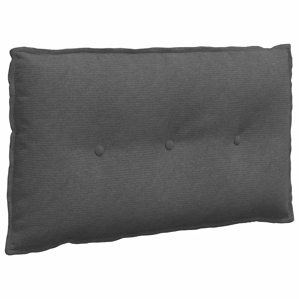 Cuscino per Schiena Grigio scuro 80 x 50 cm Tessuto in Cords 42014737