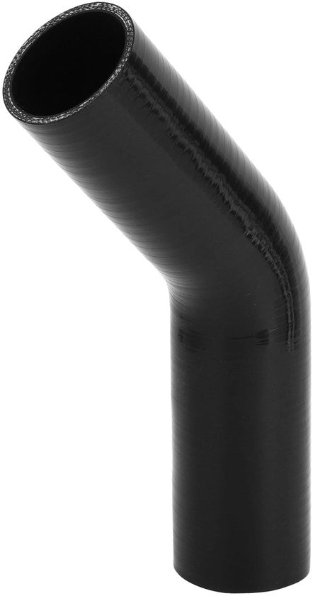 Serpentina a Ghiaccio 57mm di Diametro Interno - 150mm di Lunghezza - 45 Gradi - Seringa in Silicone - Nero - Resistentente a Temperature Elevate - Seringa in Silicone