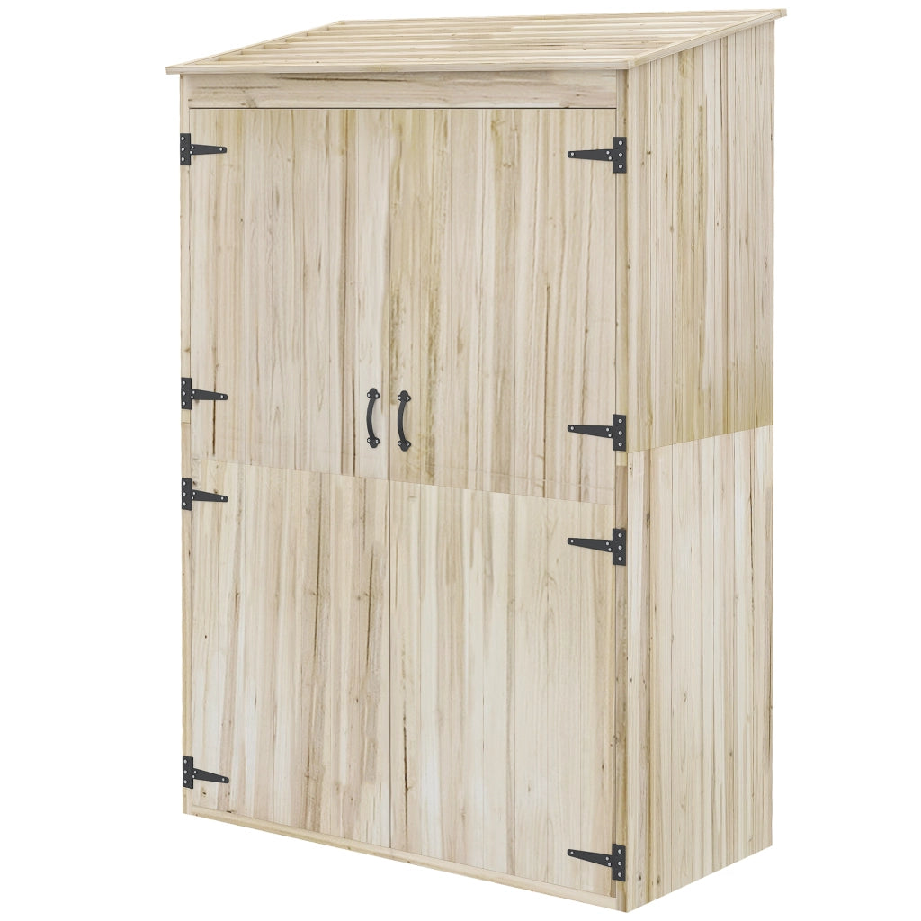Armadio da giardino ¨C Minimal ¨C legno 2 ante 2 ripiani 120x57x183 cm