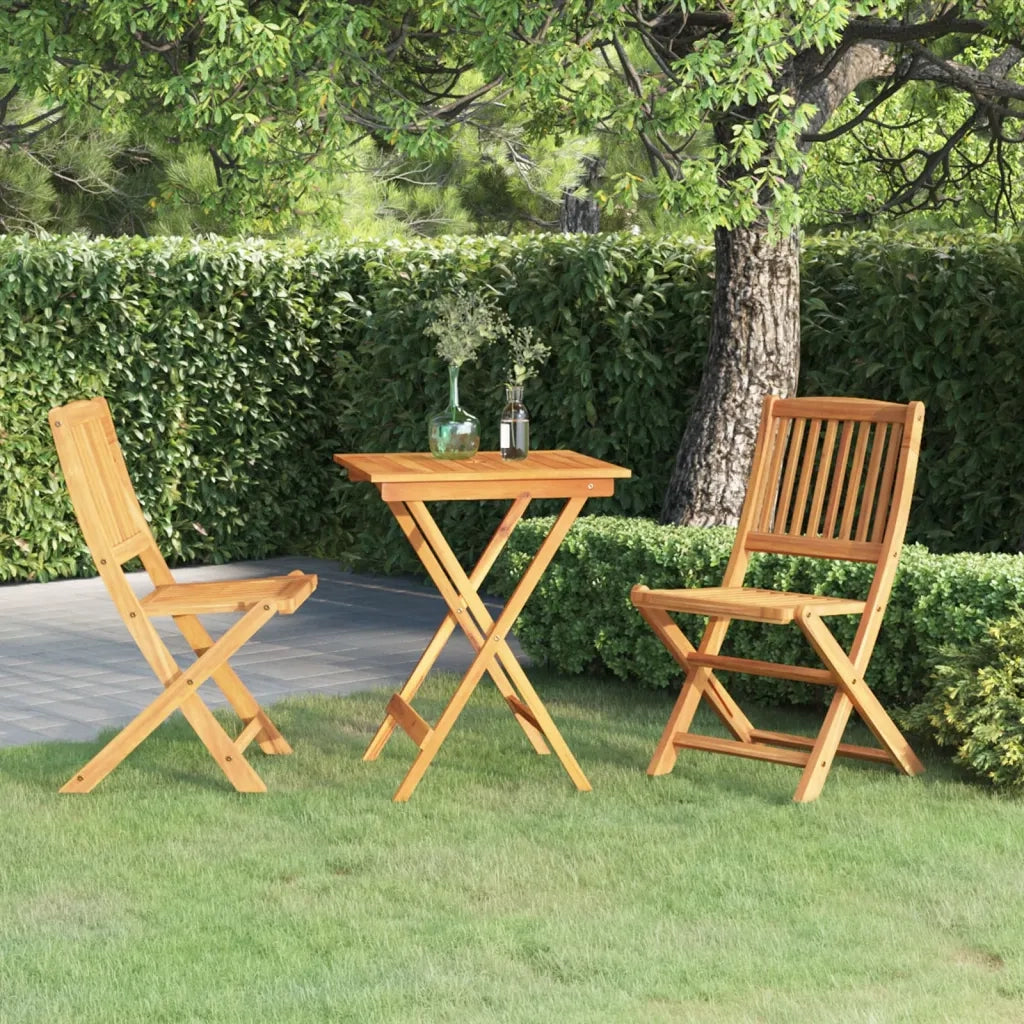 Set da Pranzo da Giardino 3 pz Pieghevole in Massello di Acacia 3058254