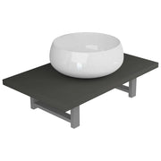 Set Mobili da Bagno | Armadio da bagno 2 pz Ceramica Grigio