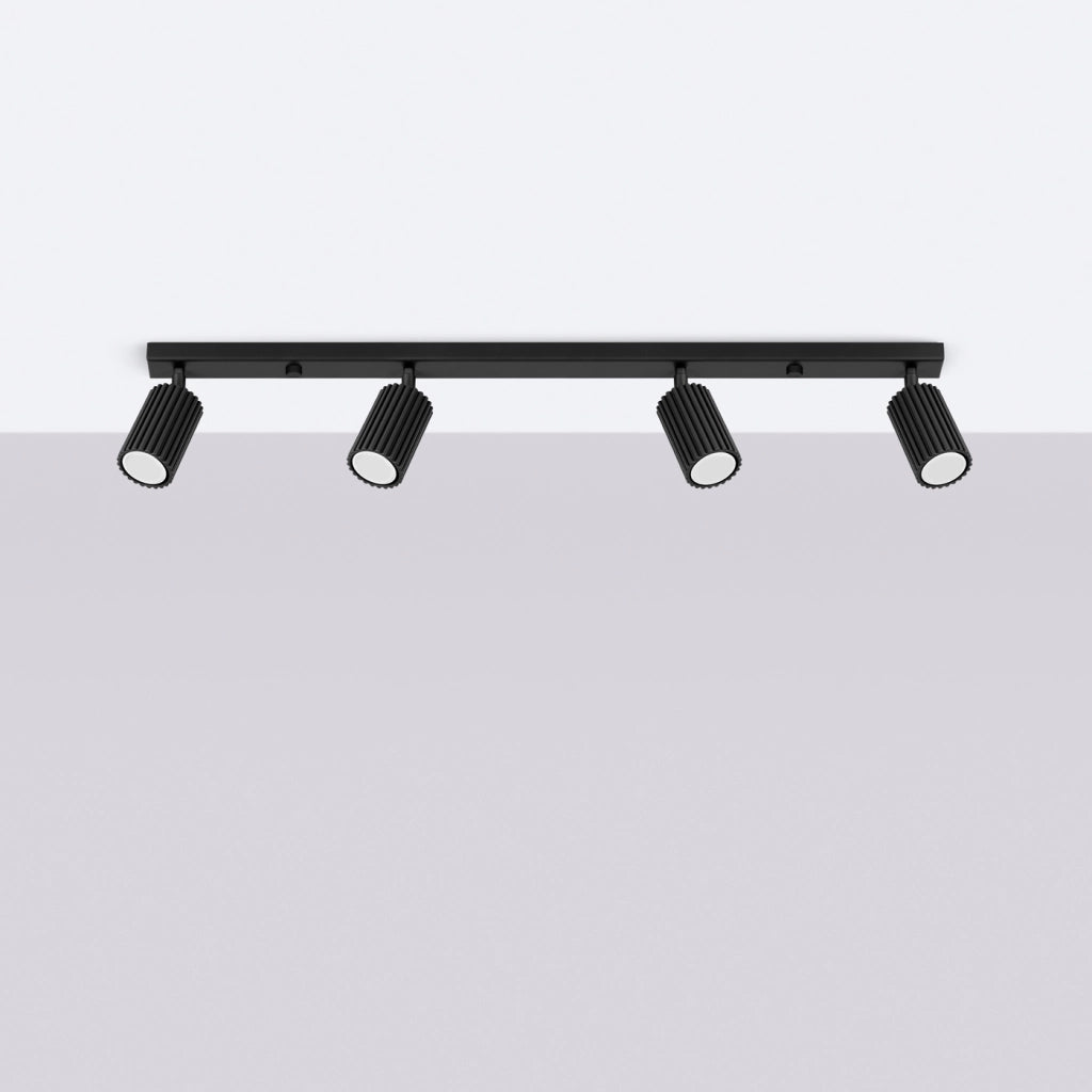 Lampada a soffitto KARBON 4L nero