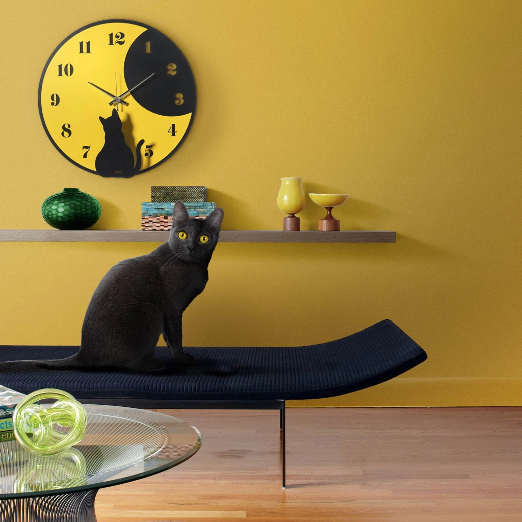 Orologio Moon Whiskers Nero e giallo