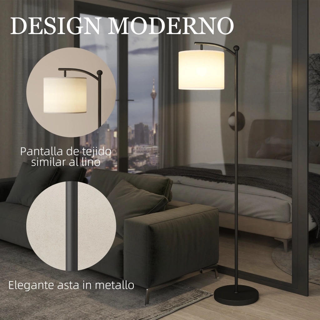 Lampada da Terra LED Dimmerabile ¨C Xylo ¨C Con Telecomando, 11 Temperature, 11 Luminosit¨¤, Timer 60 Min, Nero