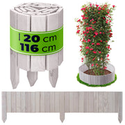 Recinzione da giardino in legno KADAX Palisade, infissa nel terreno, colore bianco, 20x116 cm.