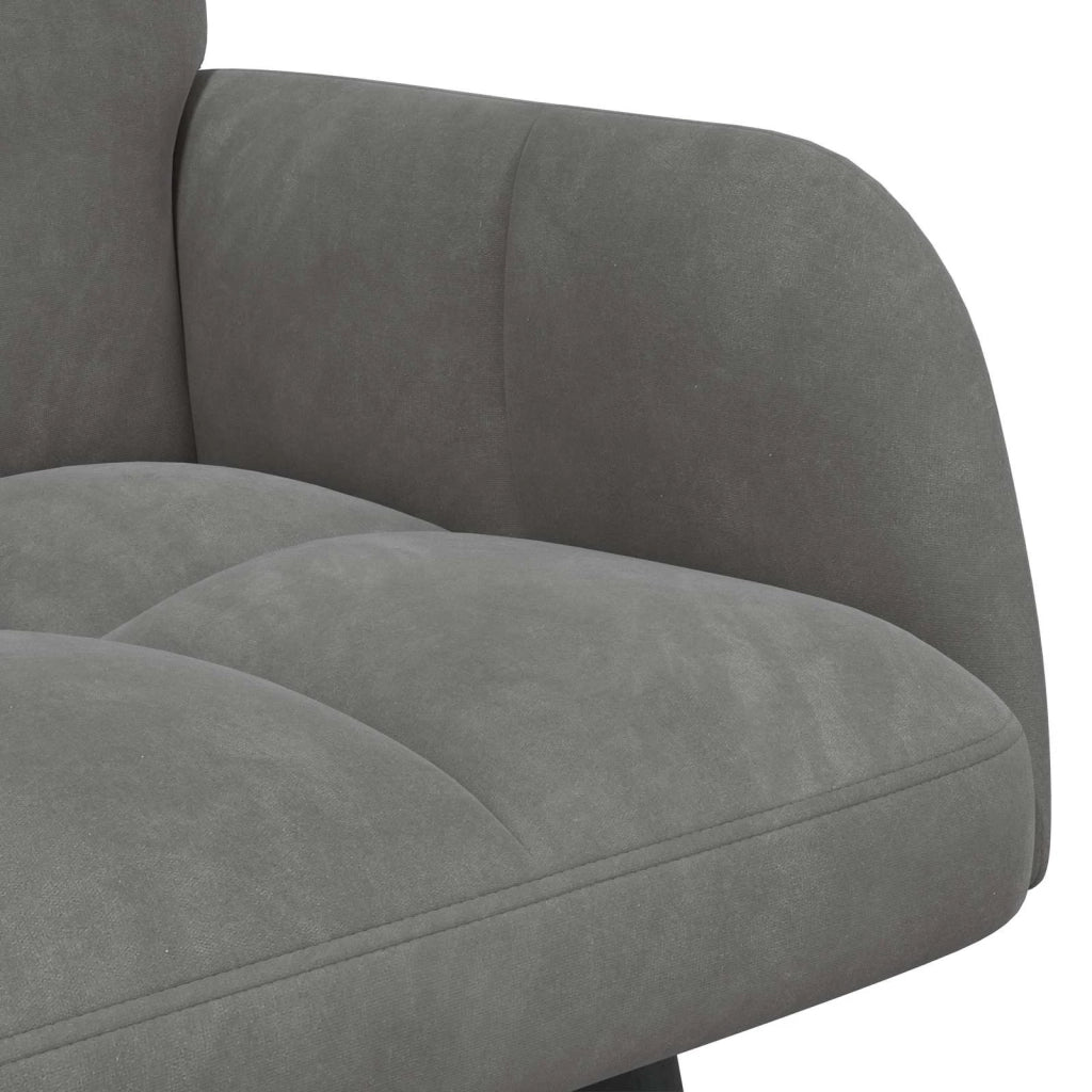 Sofa a Due Posti Grigio scuro 115 x 61 x 87 cm Velluto 42028941